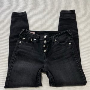 True Religion Curvy Black High Rise Jeans